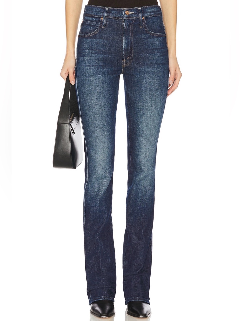 Mother - Mid Rise Smokin' Double Heel in Clothing Optional
